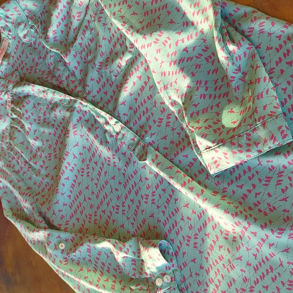 POMELO Pink Birds Print Top Size M. - Picture 12 of 12